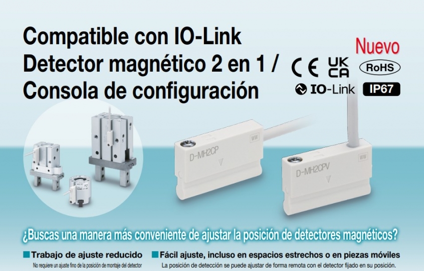 D-MH2 detector con 3 puntos de ajuste compatible con IO-Link
