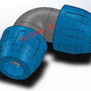 Codo a 90º Tecnopolímero ref. QLGO90PA