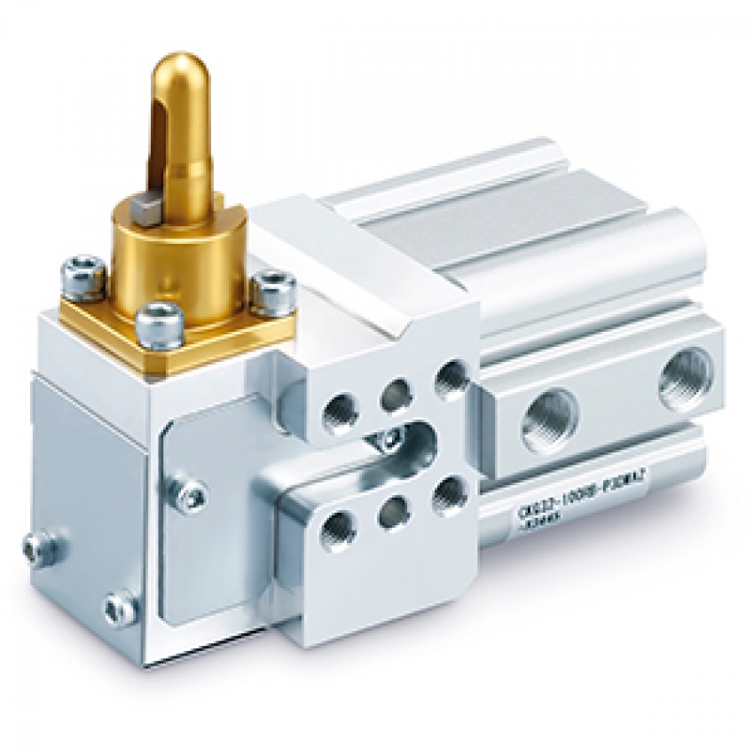 CLKQ32 X3445, Minicilindro de amarre y centrado lateral compacto