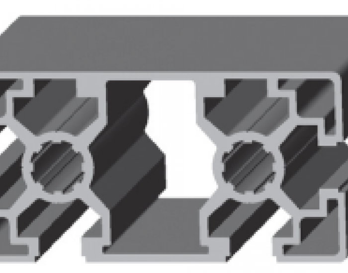 Perfil de Aluminio 45 x 90 ( 1 Cara Lisa )Canal de 10 mm Ref. 50031