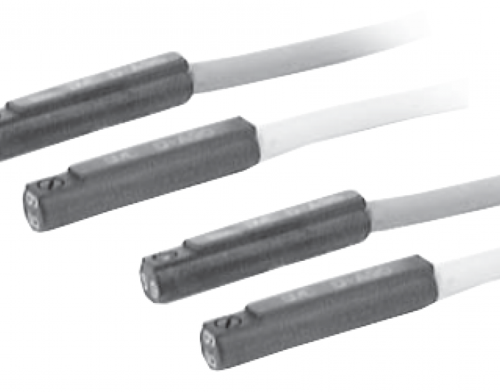 D-A90/A93/A96, Detector reed, montaje directo, Salida directa a cable, En línea