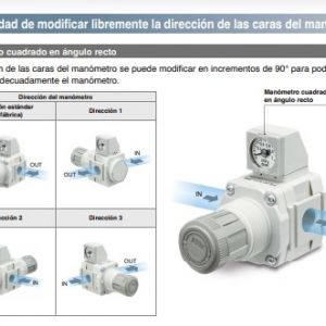 AR20-D to AR60-D, Regulador y Regulador con función de flujo inverso