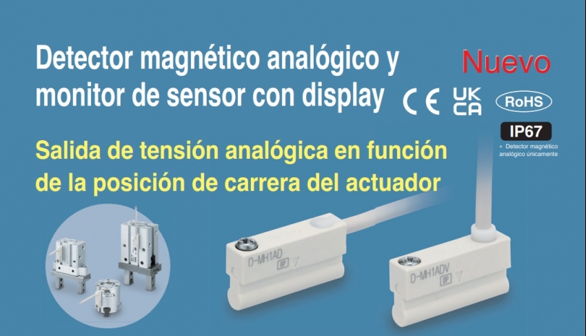 Detector magnético analógico y monitor de sensor digital serie D-MH1