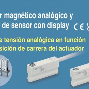 Detector magnético analógico y monitor de sensor digital serie D-MH1
