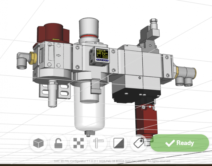 Configurador 3D para unidades de mantenimiento neumáticas