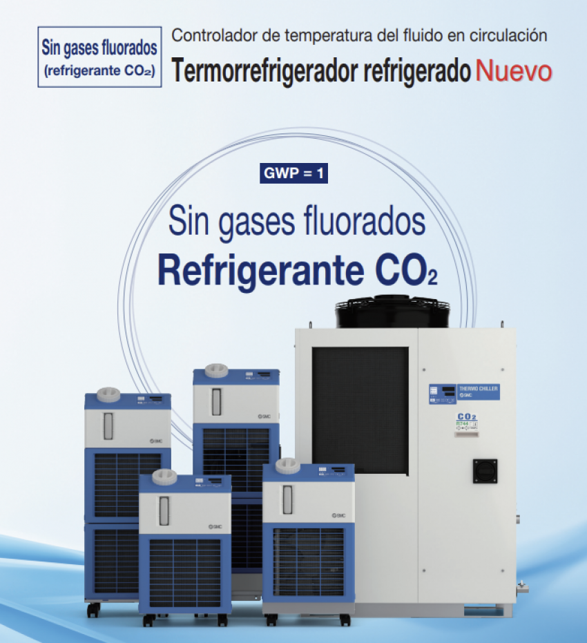 Controlador de temperatura del fluido en circulación, modelo estándar sin gases fluorados con refrigerante CO2 serie HRSC