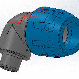 Recto CODO 90º macho roscado Tecnopolímero ref. QLGO90PM