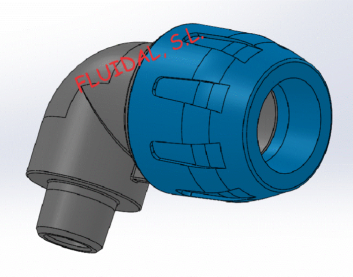 Recto CODO 90º macho roscado Tecnopolímero ref. QLGO90PM