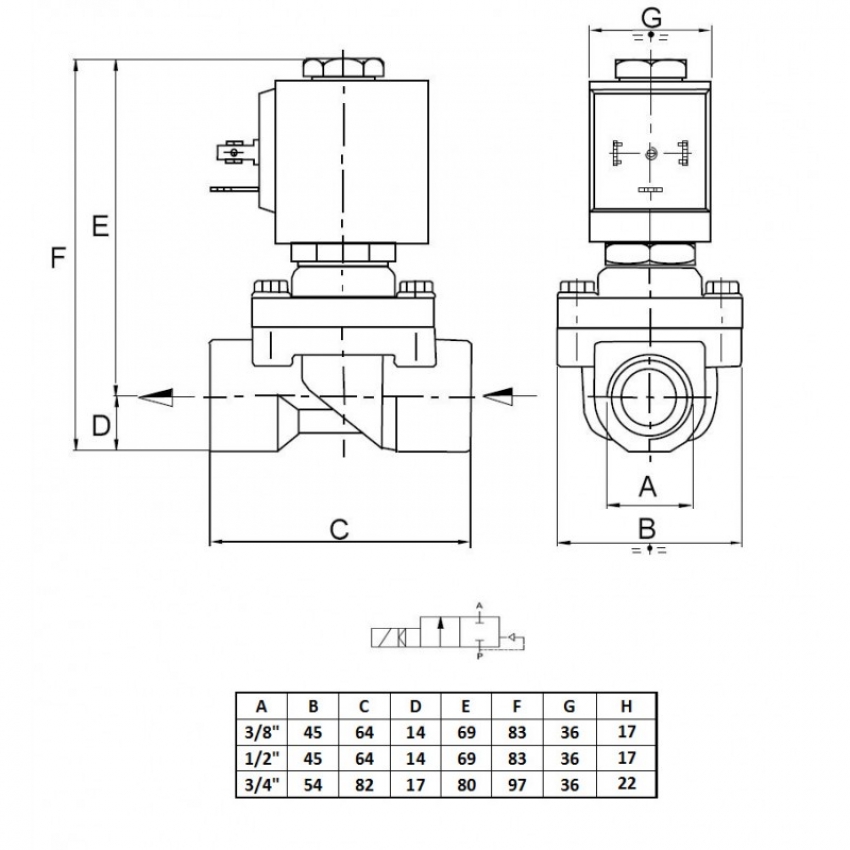 Mando Asistido Vapor Nc 2/2 - AL34