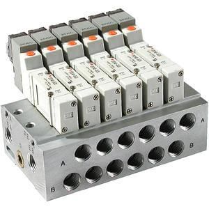 SY300, SY500 Electroválvula de 3 vías, Montaje individual