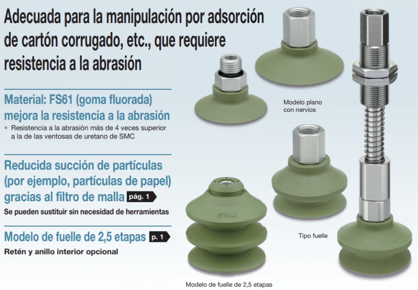 Ventosa resistente a la abrasión serie ZP3C