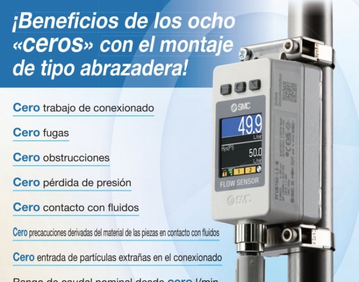 Sensor de caudal, tipo abrazadera Serie PFUW , para líquidos