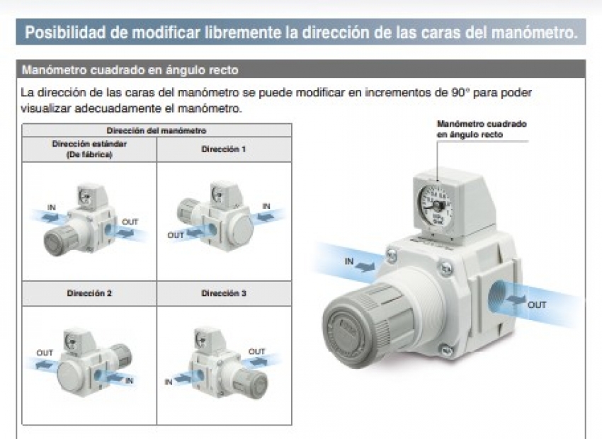 AR20-D to AR60-D, Regulador y Regulador con función de flujo inverso