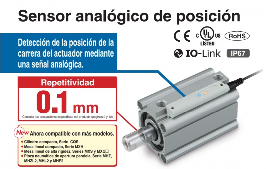 Sensor analógico de posición serie D-MP