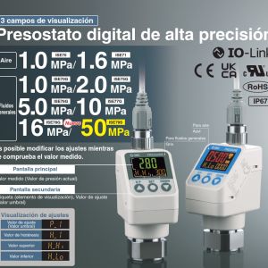 Presostato digital de alta precisión - ISE7 para aire