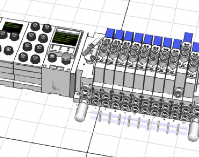 Configurador 3D para bloques de electroválvulas