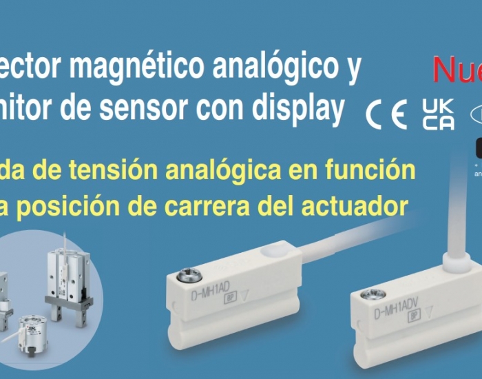 Detector magnético analógico y monitor de sensor digital serie D-MH1