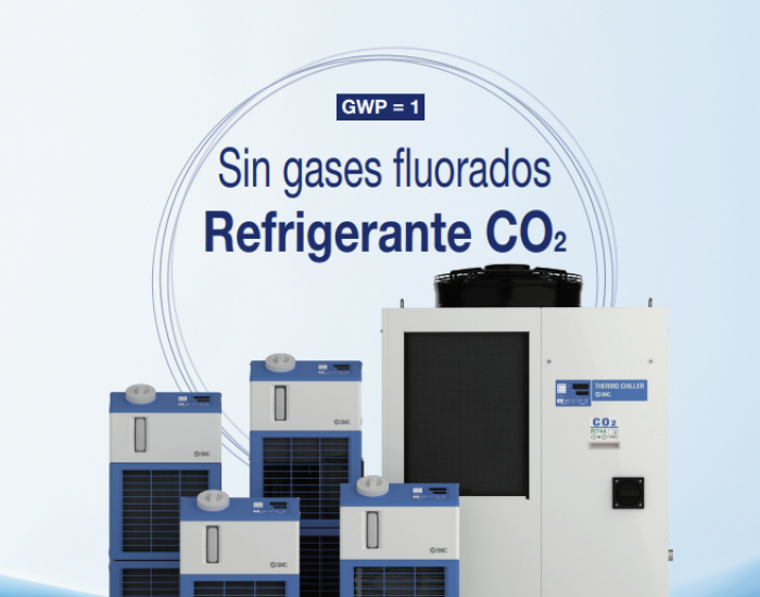 Controlador de temperatura del fluido en circulación, modelo estándar sin gases fluorados con refrigerante CO2 serie HRSC