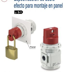 Válvula de 3 vías para evacuación de la presión residual con orificios de bloqueo serie VHS-D
