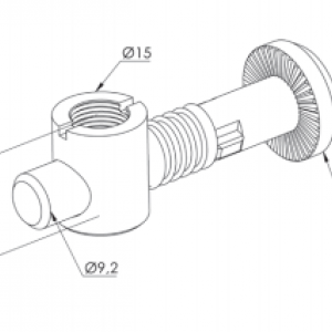 Conector Cabeza Redonda Tubo @28 Ref.53521