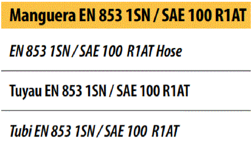 Manguera Hidráulica tipo 1sn - 2sn