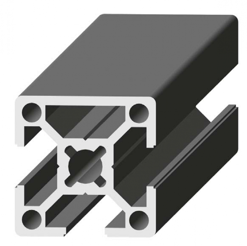 Perfil De Aluminio 30x30 Mm - Anodizado Plata, Ranura Tipo B 8, Ligero, 1 Ranura Oculta, Longitud 540 Mm